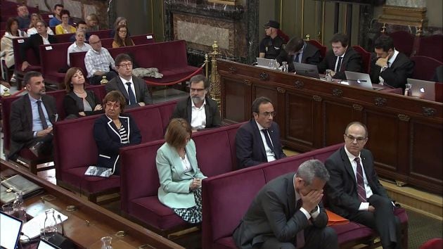 Los acusados en el banquillo del Tribunal Supremo