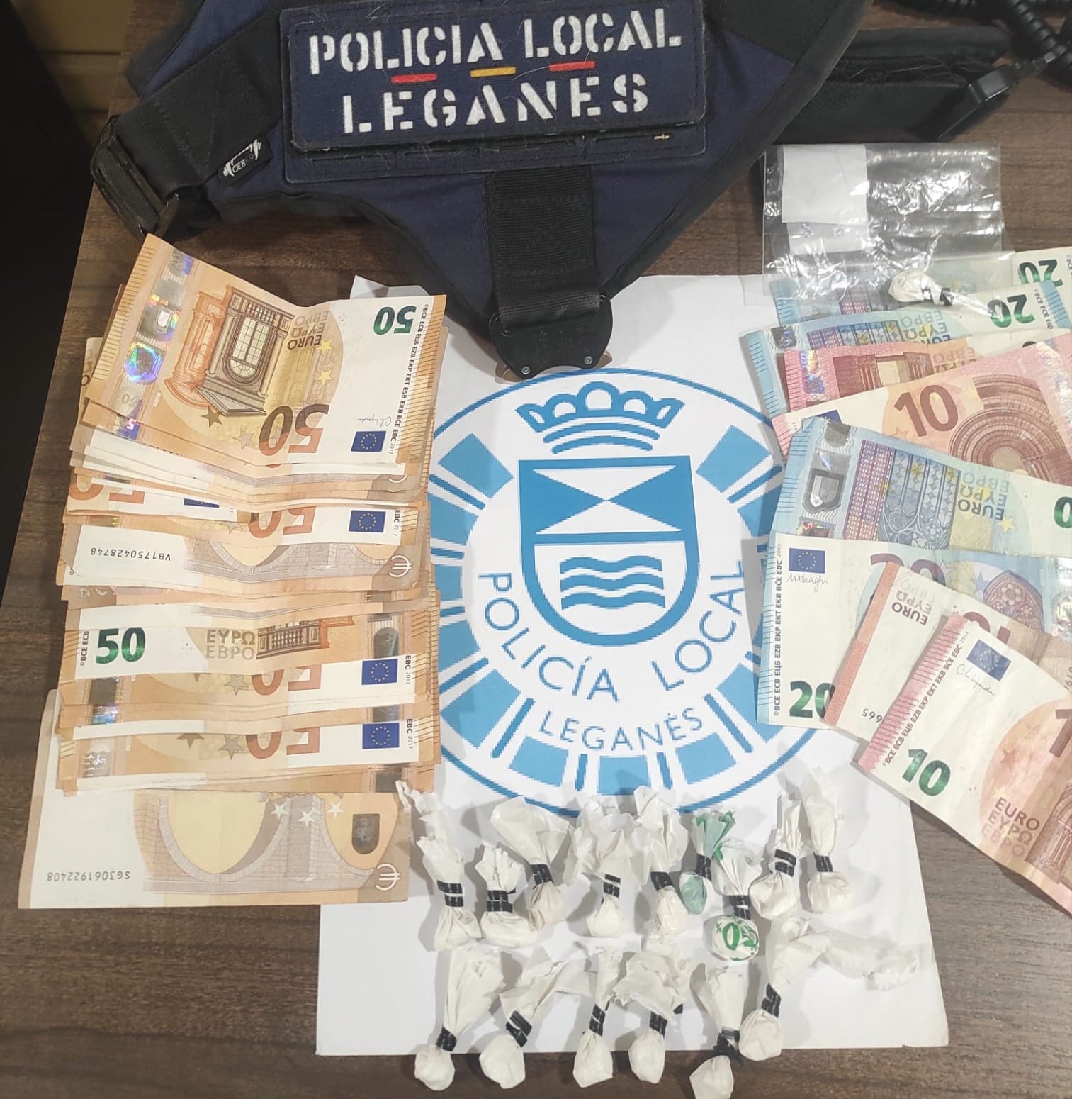 La cocaína incautada en Leganés