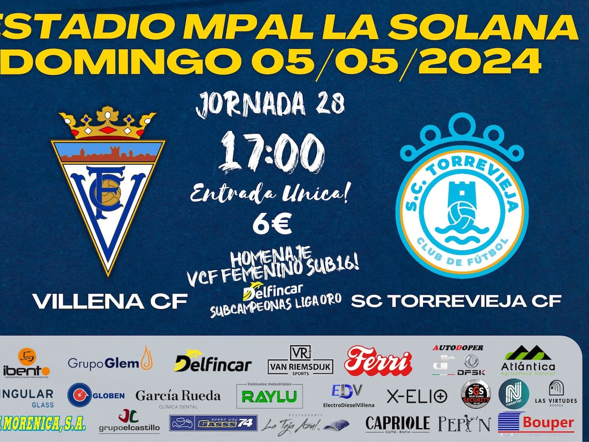 El Villena CF homenajeará este domingo al equipo femenino Sub-16 Delfincar, subcampeonas de la Liga Oro