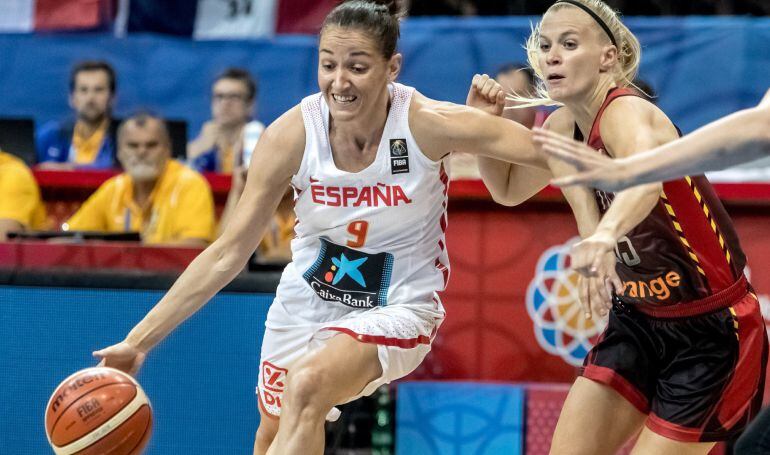 Laia Palau, en la semifinal del Eurobasket en la que España se ha impuesto a Bélgica. 