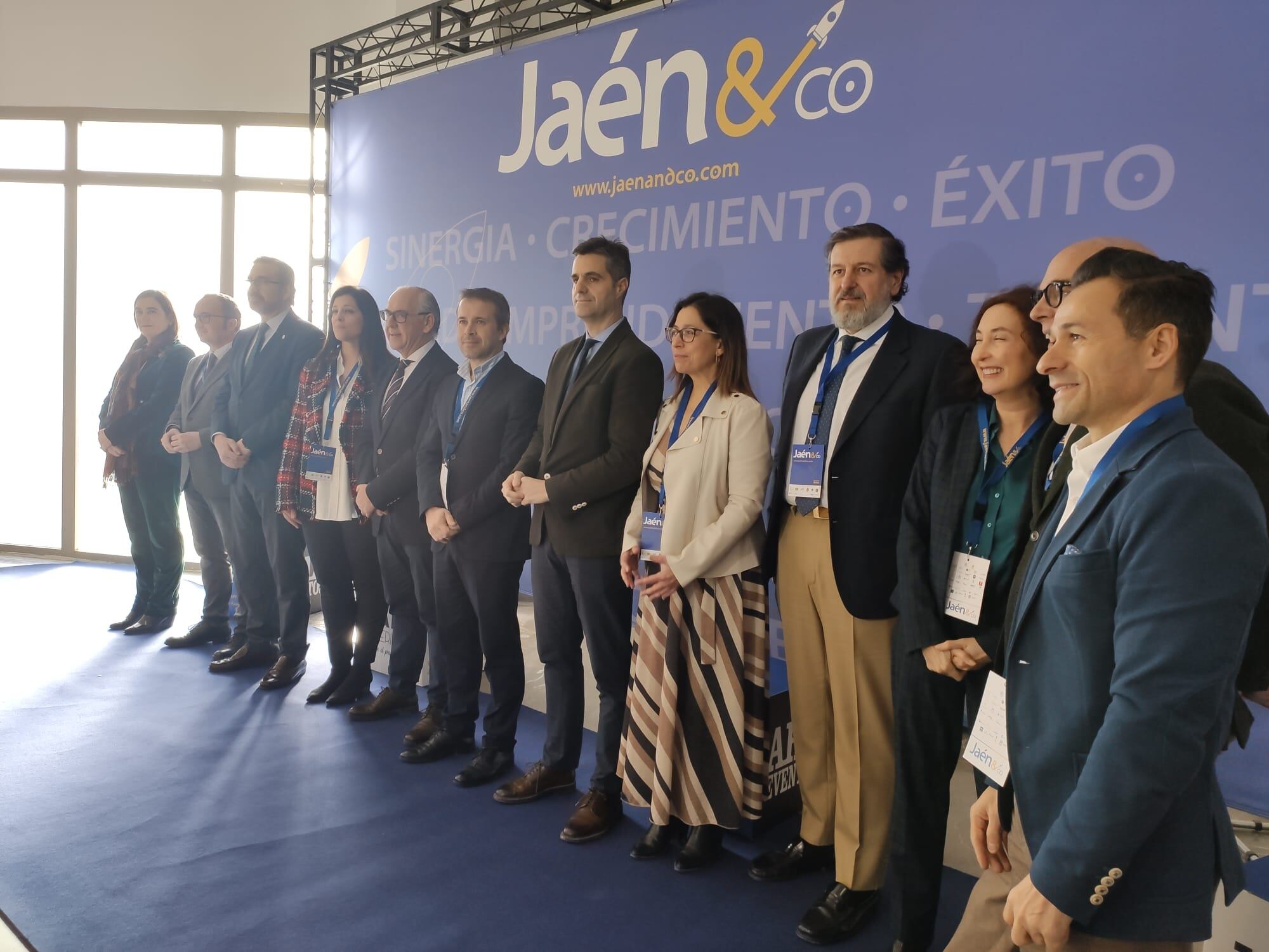 Personalidades políticas y sociales durante la inauguración del &#039;Jaén&Co&#039; en IFEJA