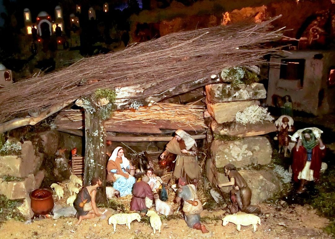 Detalle de un Belén de Aguilar de Campoo (Palencia)