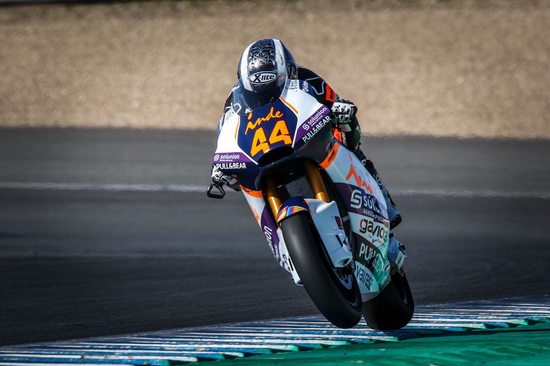 Aaron Canet durante los entrenameintos en el Circuito de Jerez