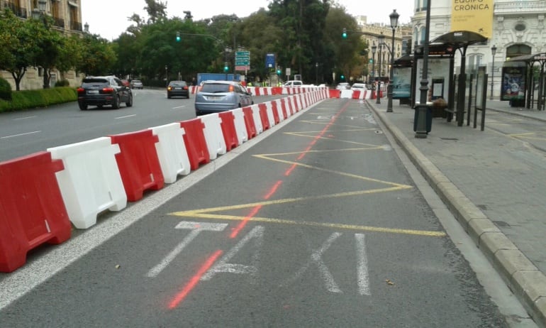 Inicio de la obras del anillo ciclista en la Plaza Tetúan