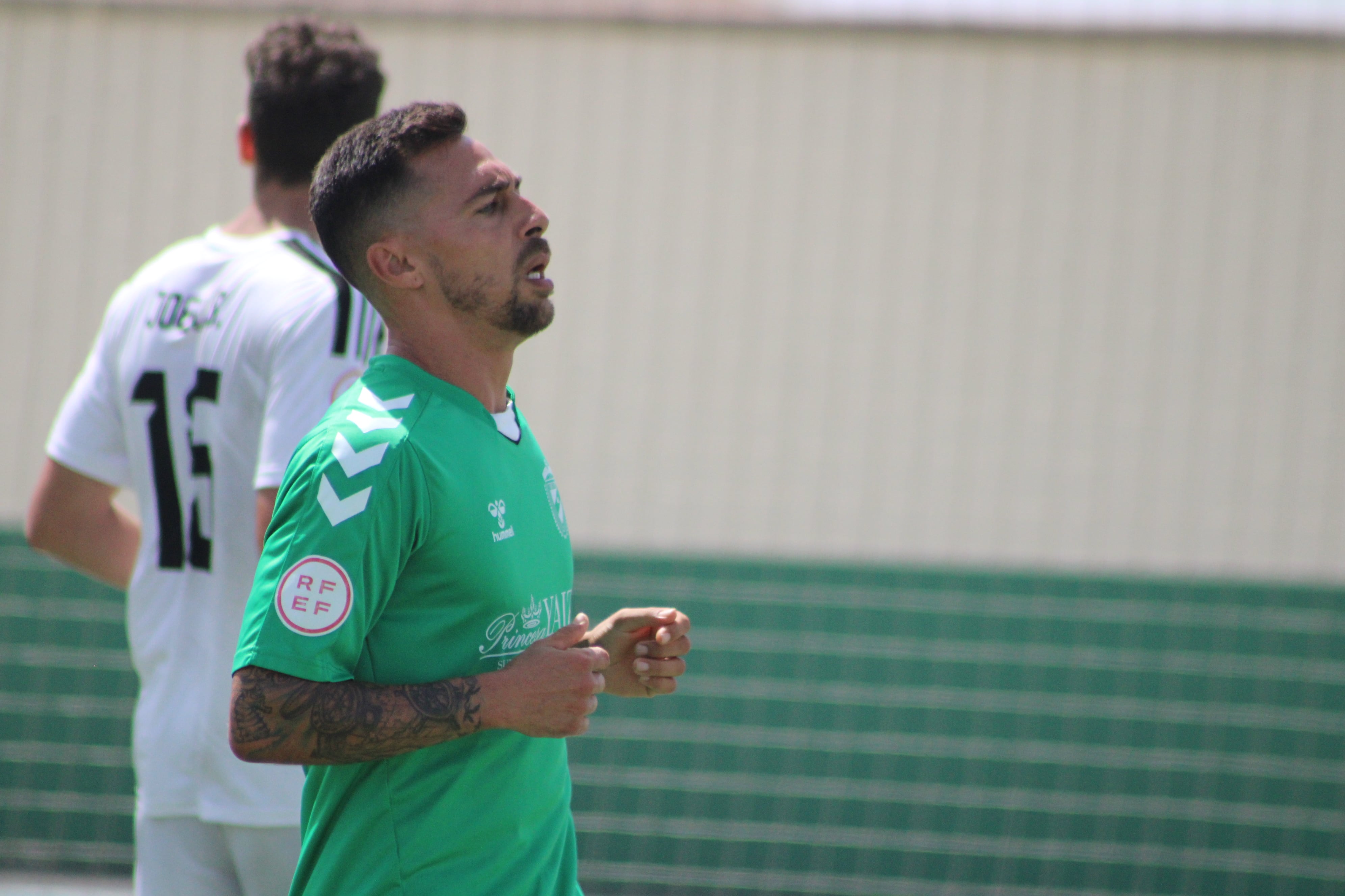 Juanca en un partido con la camiseta del Unión Sur Yaiza.