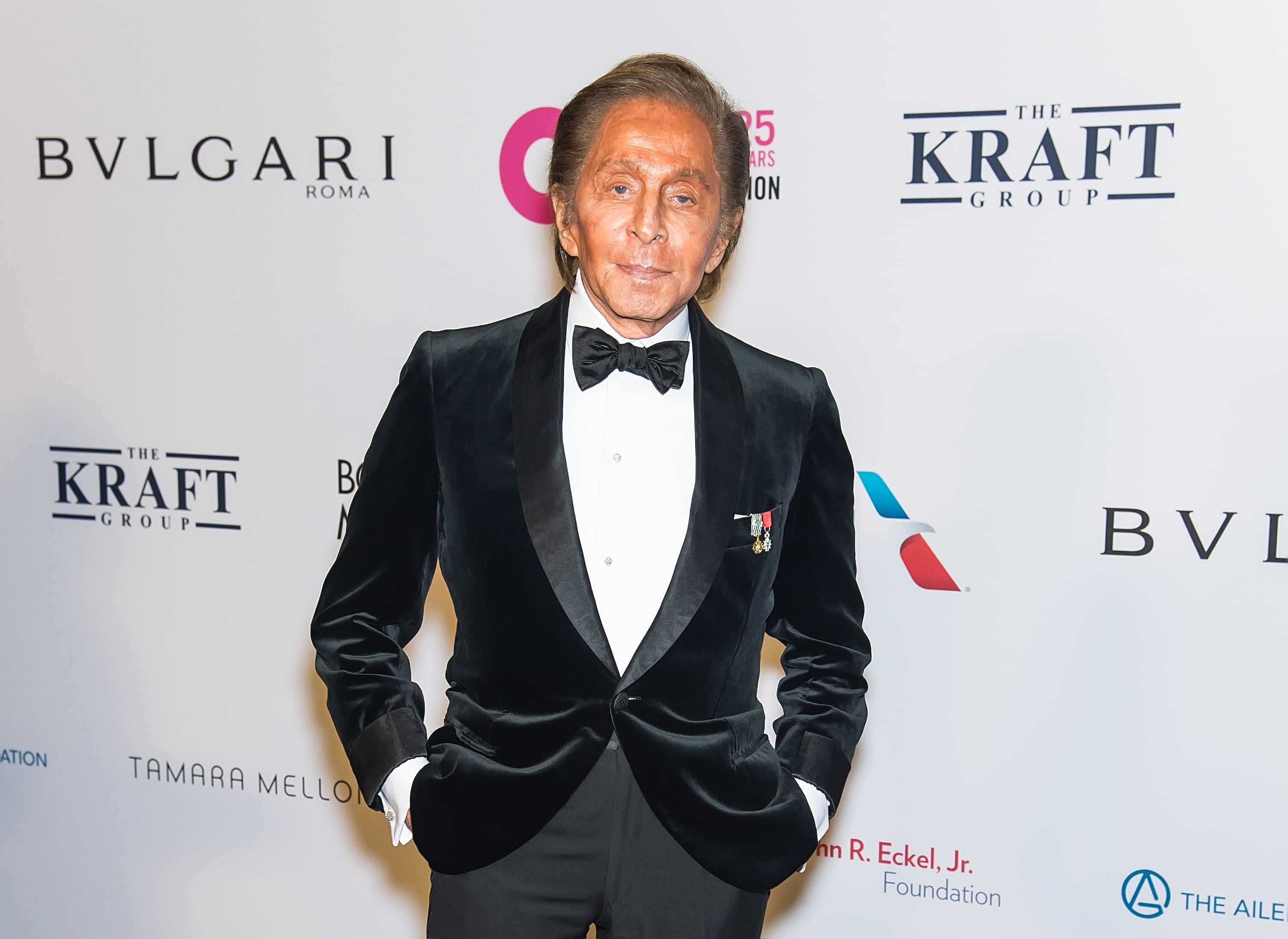 El diseñador de moda Valentino Garavani 