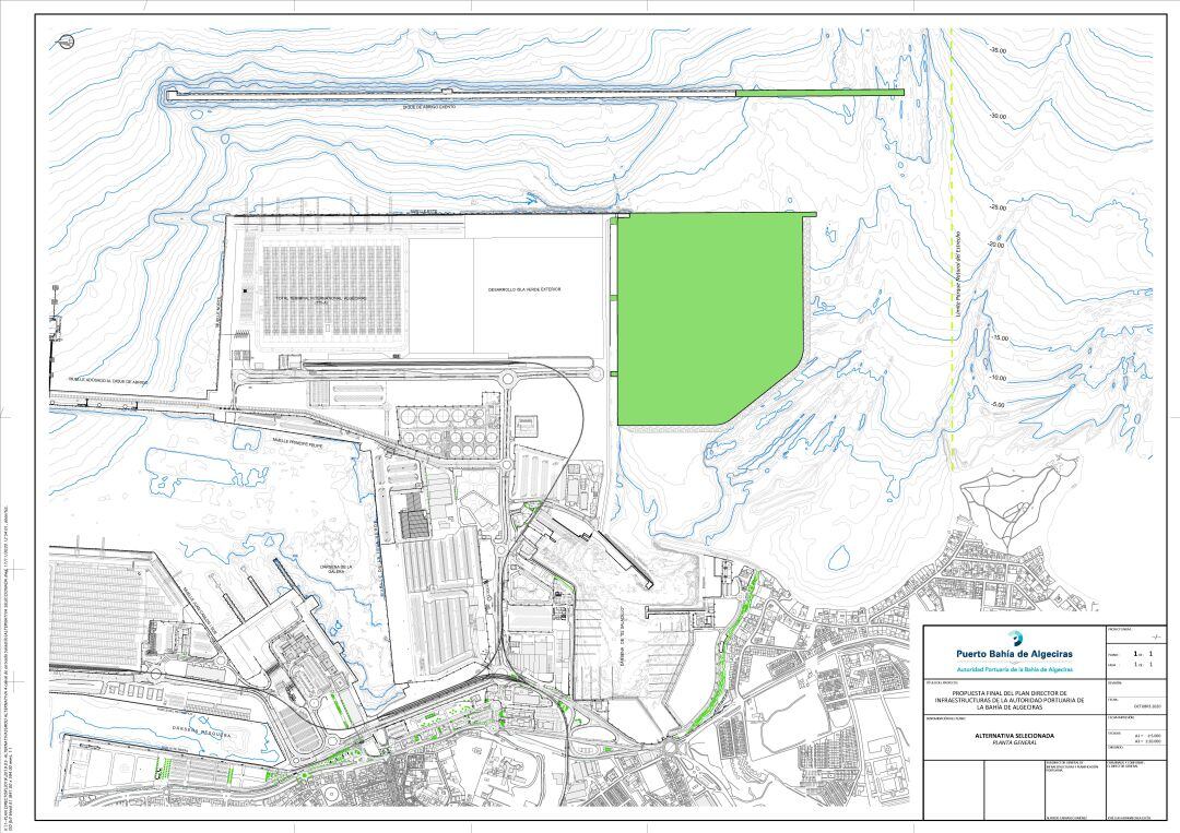 Plan Director de Infraestructuras, planta de Isla Verde Exterior.