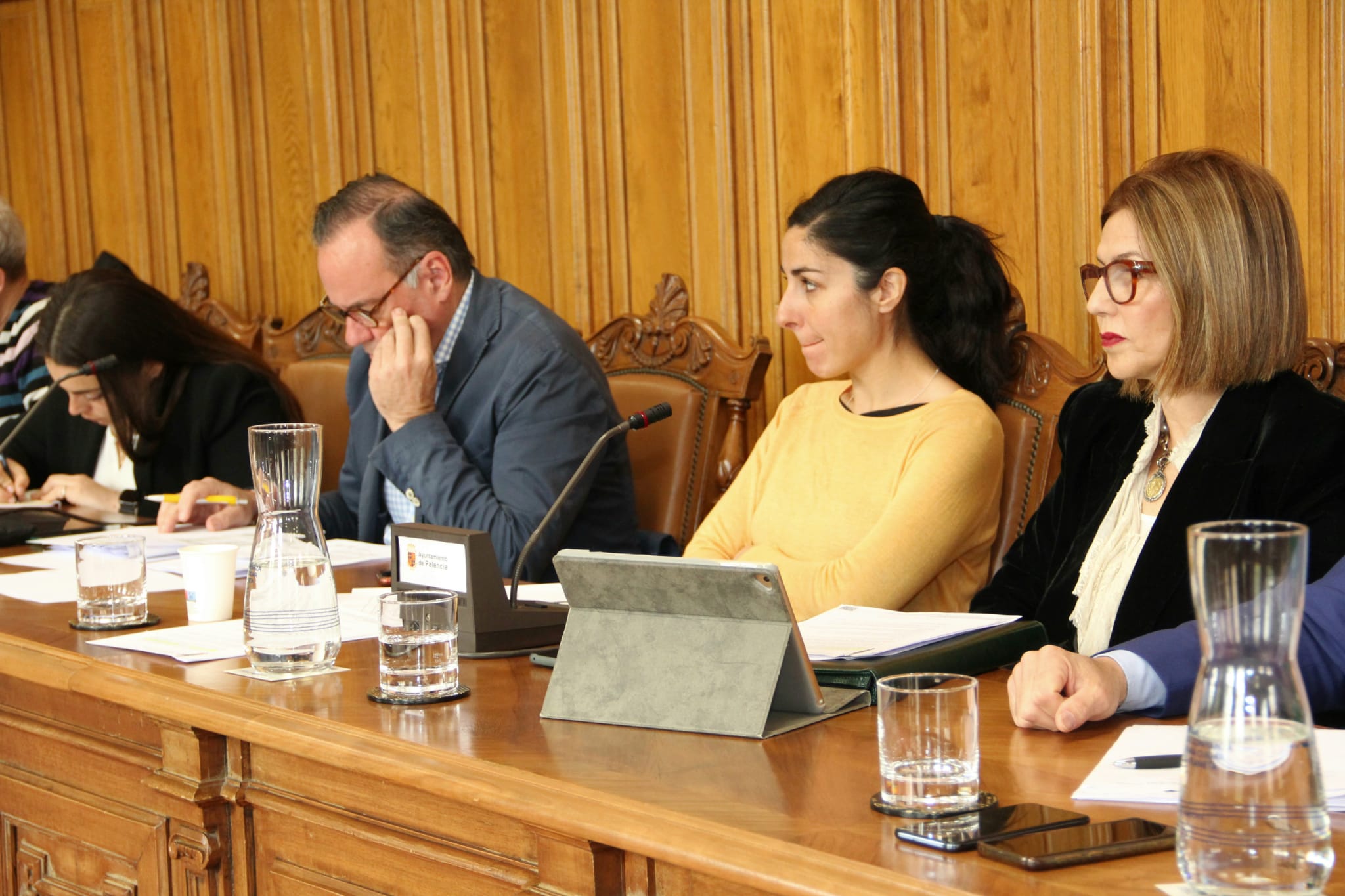 Grupo municipal de ¡Vamos Palencia! en el Ayuntamiento de Palencia, Domiciano Curiel, Marta Font y Maribel Contreras