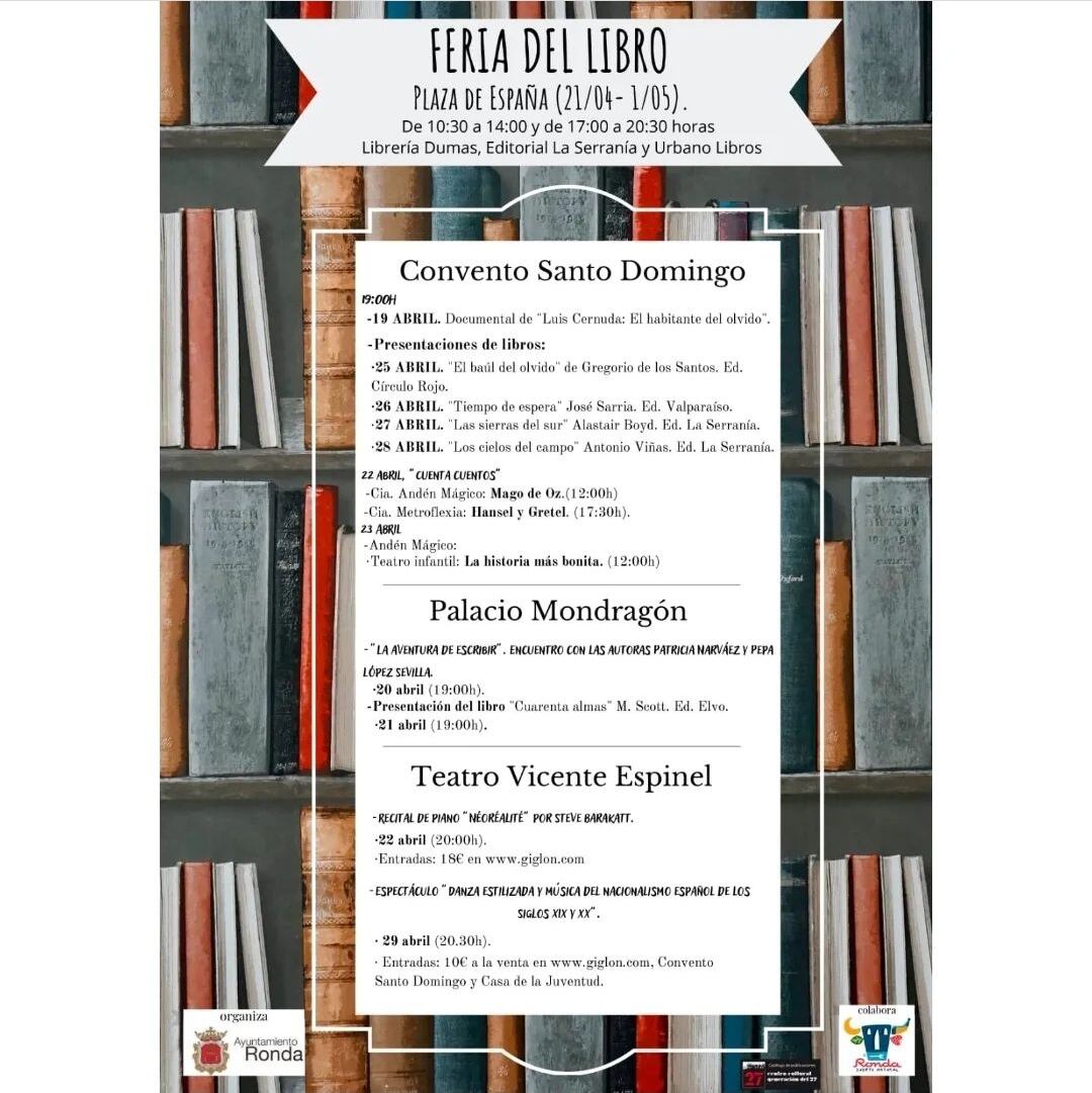 Programación completa de la Feria del Libro de Ronda