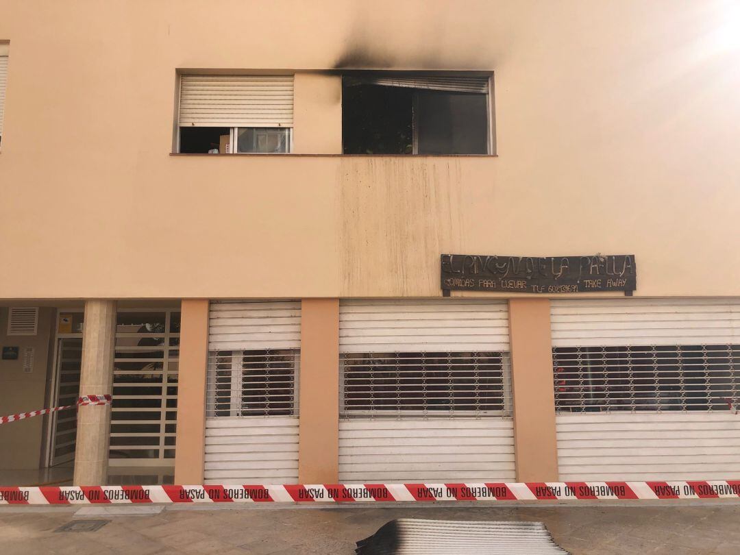 Incendio en un primer piso