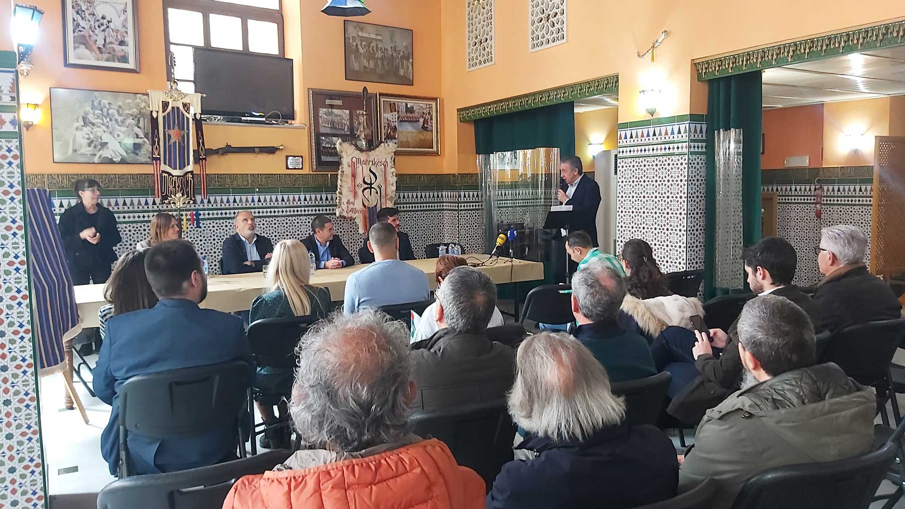 Un instante de la presentación del cupón dedicado a la filà Marrakesch