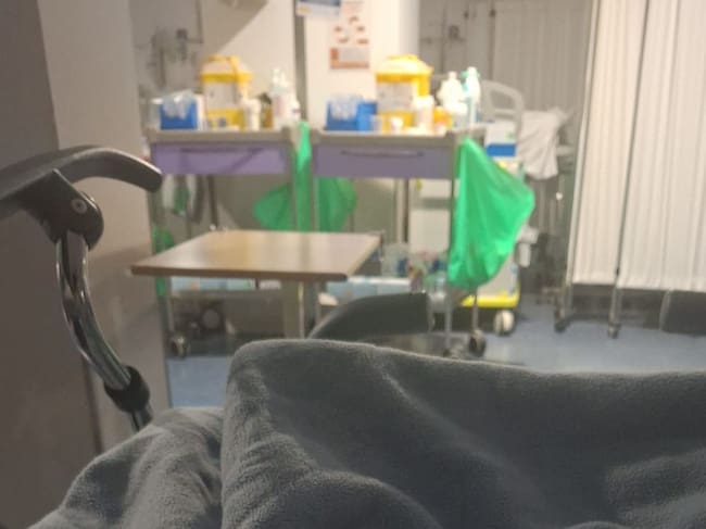 Johana en el hospital de la Candelaria