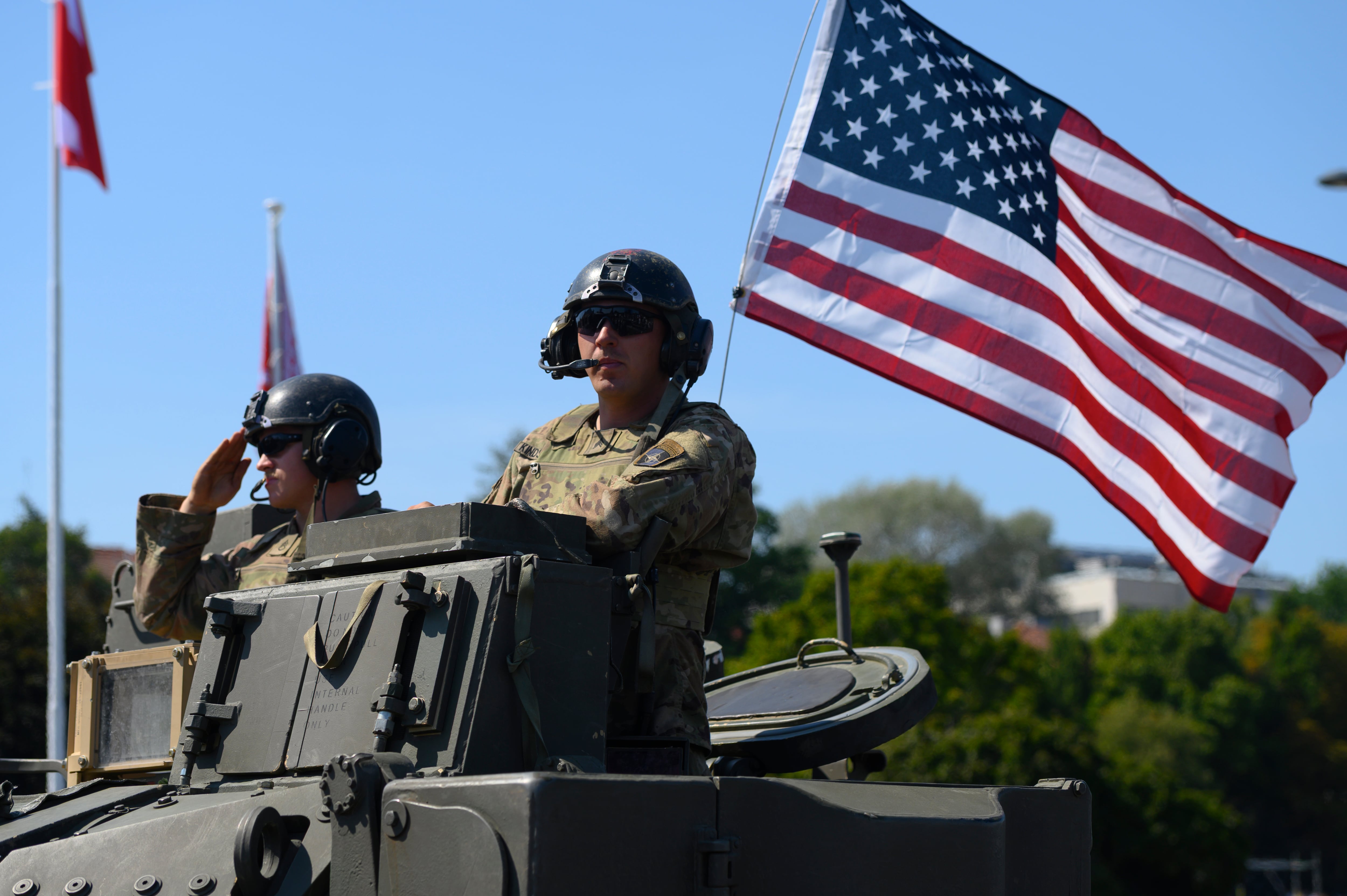 Soldados de Estados Unidos en un tanque durante un desfile el pasado año en Varsovia