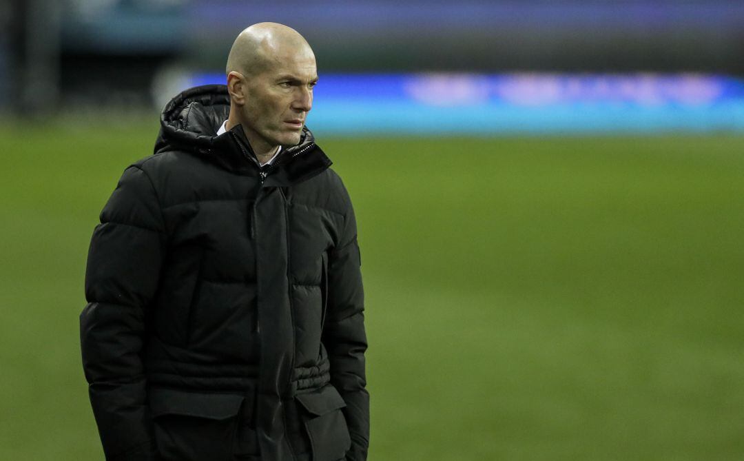 Zidane, durante el partido de Copa frente al Alcoyano