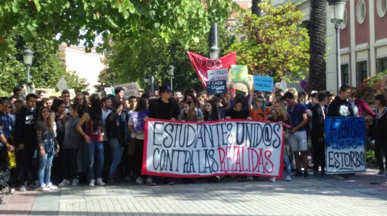 Manifestación de estudiantes contra la LOMCE