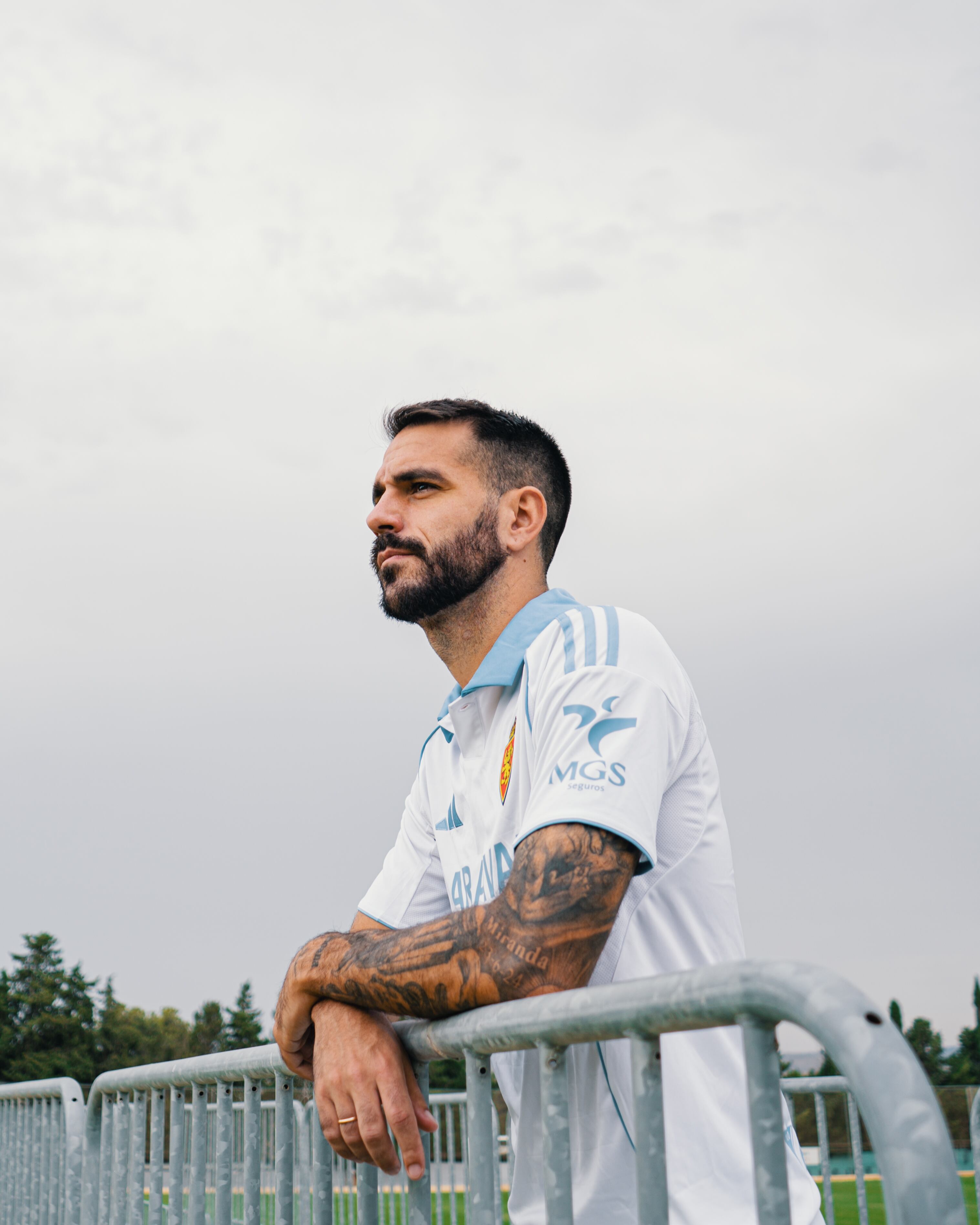 Pabló Insua en la Ciudad Deportiva del Real Zaragoza