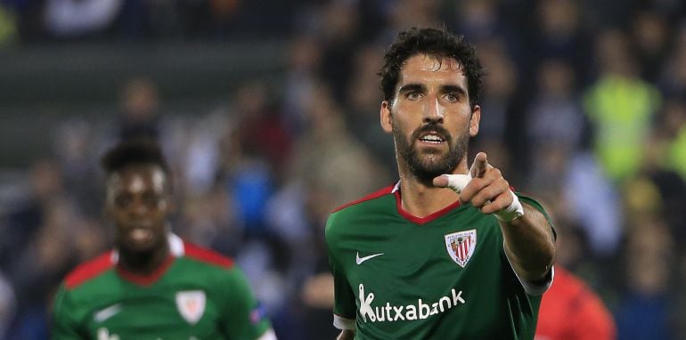 BELGRADE, SERBIA - OCTOBER 22: Raul Garcia of Athletic Club celebrates scoring a goal during the UEFA Europa League match between FK Partizan v Athletic Club at Stadium FK Partizan on October 22, 2015 in Belgrade, Serbia.  (Photo by Srdjan Stevanovic/Getty Images)