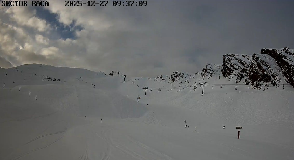 sector de la Raca hoy sábado en Astún a las 09.37