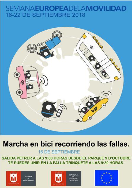 Marcha en bicileta para conocer las fallas de Elda