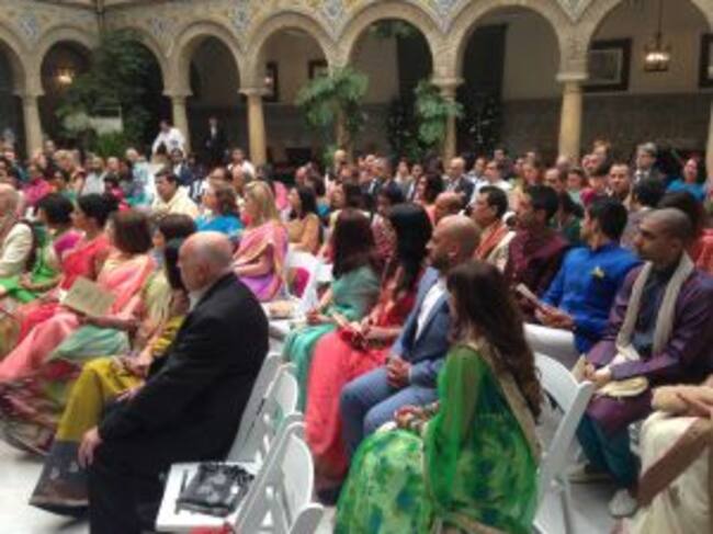 Invitados a la boda hindú