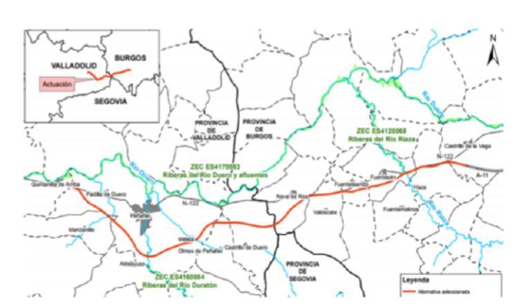 Mapa del trazado aprobado