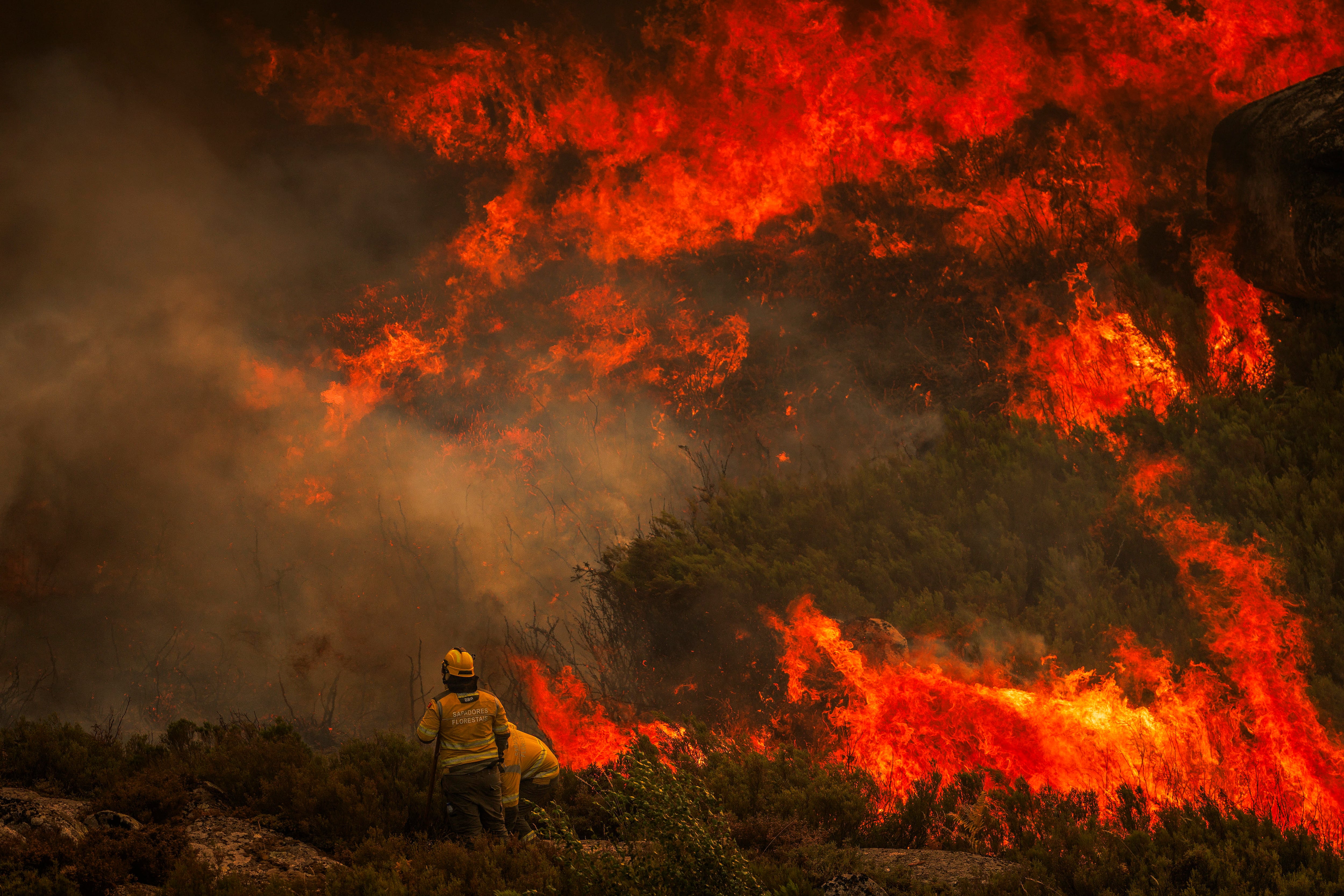 Imagen de uno de los incendios de Portugal, en Vila-Real