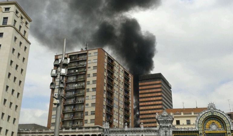 Imágenes del incendio en El Corte Inglés