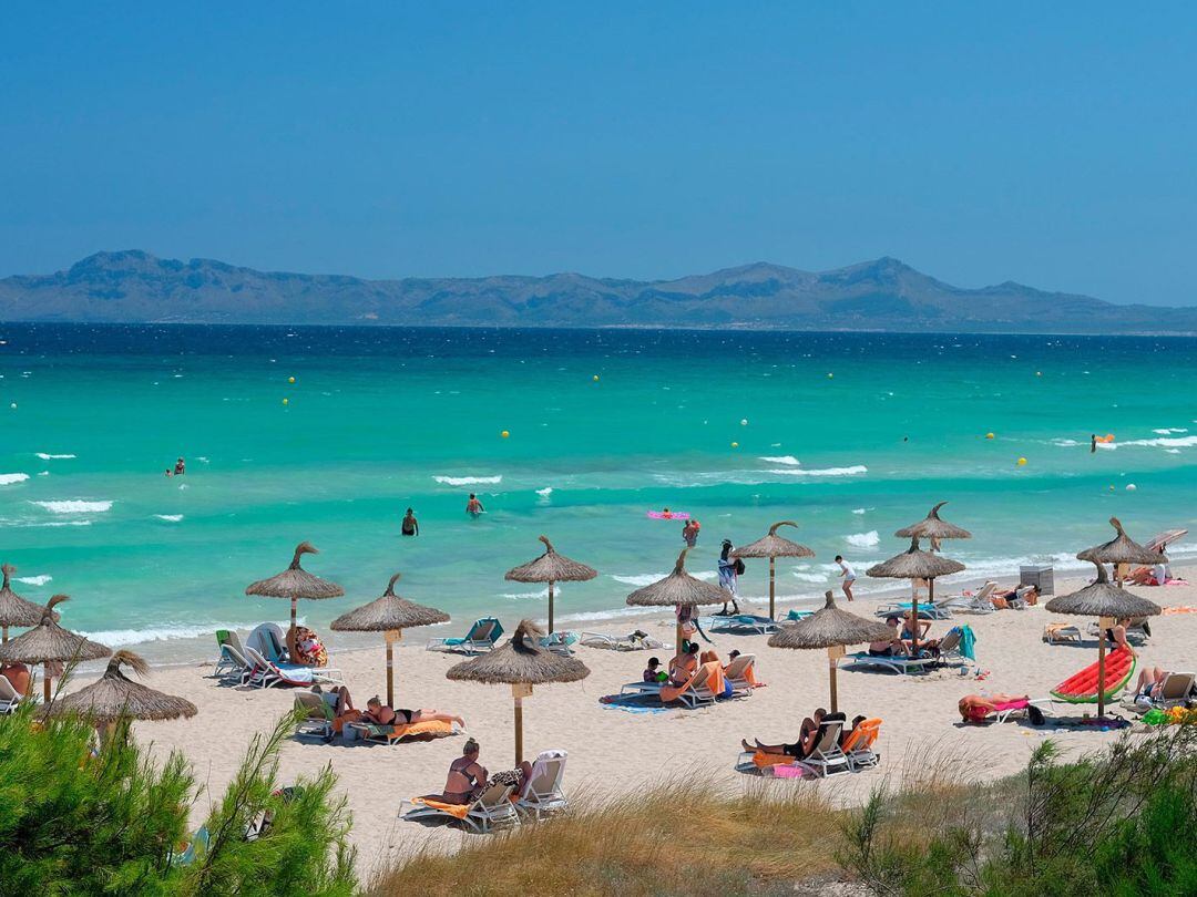 La playa de Muro, en Mallorca.