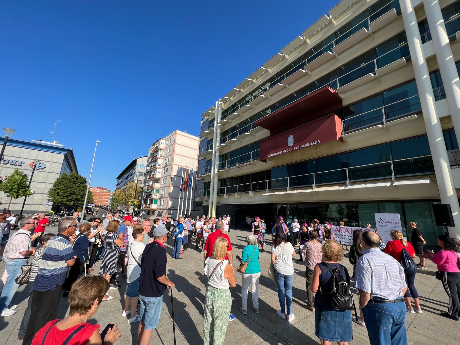 Imagen de la marcha por el Alzheimer de Fuenlabrada