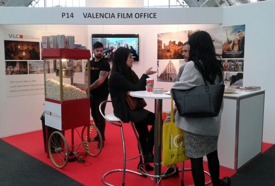 Stand de &quot;Valencia Film Office&quot; en la feria Focus de Londres