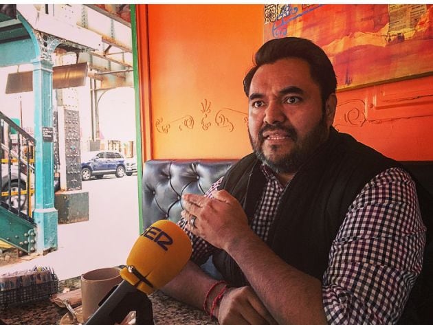 Jesús García en el restaurante La Flor, en Queens, New York.