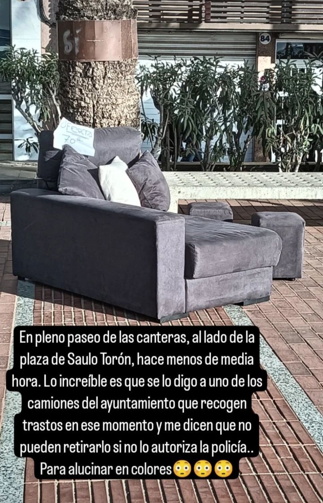 Abandonan un sillón en la playa de Las Canteras. @lascanteras