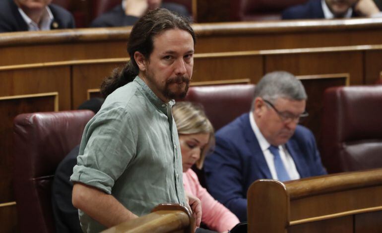 El líder de Unidos Podemos, Pablo Iglesias.