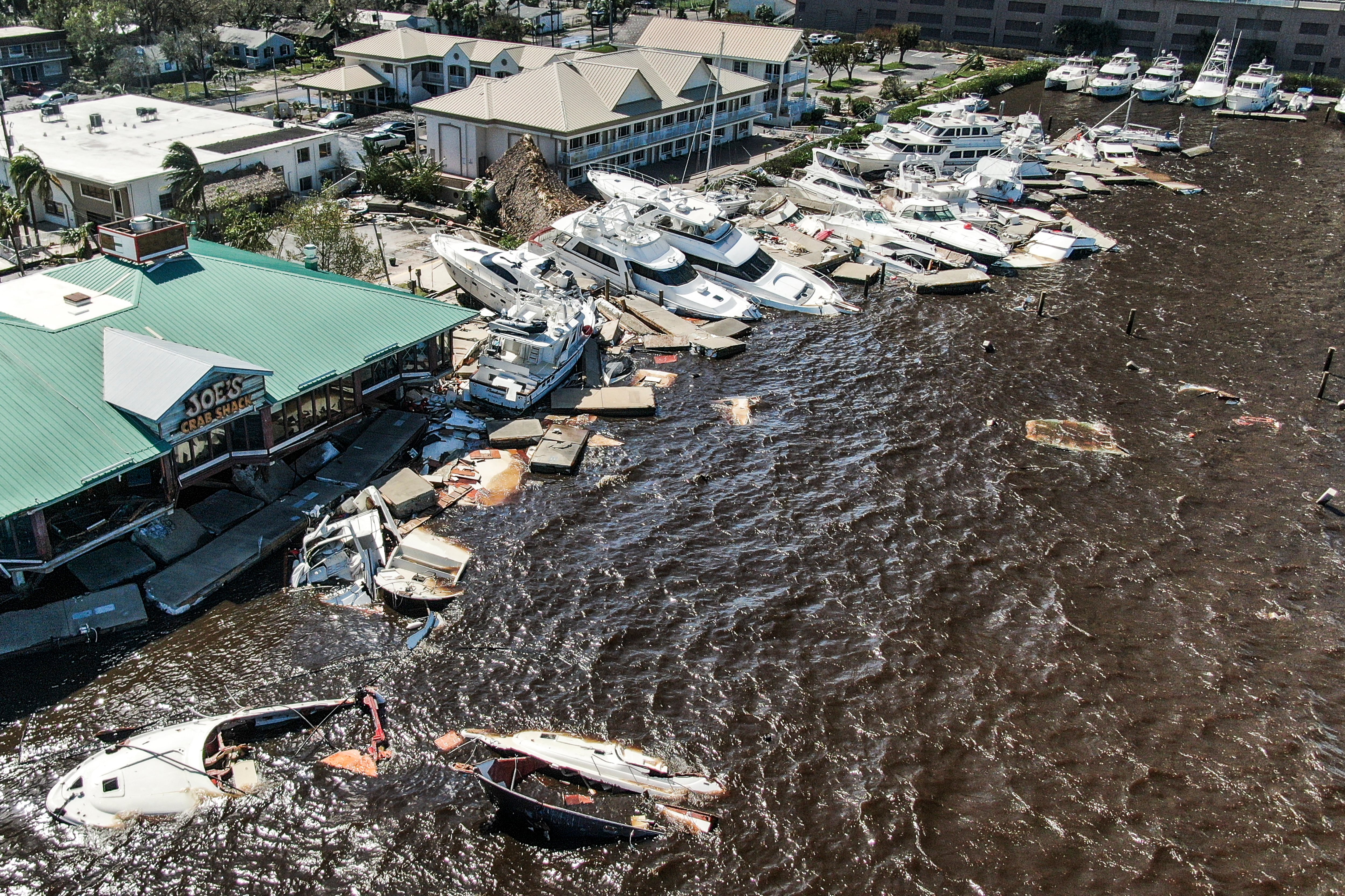 Imagen aérea de la destrucción en Fort Myers (Florida)