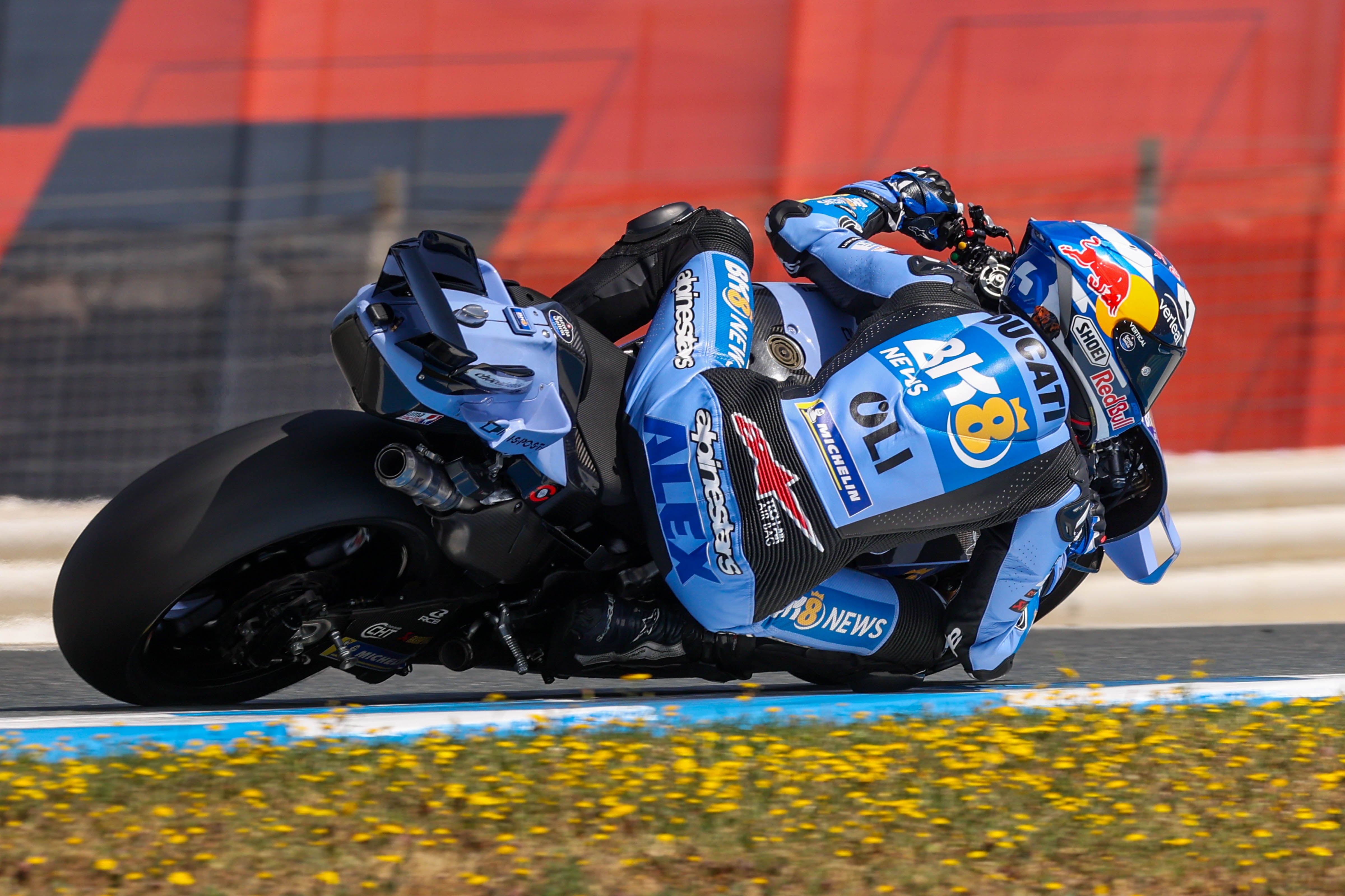 Álex Márquez durante la sesión oficial de este lunes en el Circuito de Jerez