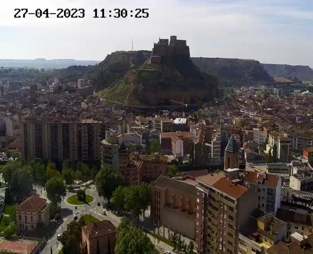 Panorámica desde la webcam ubicada en la Azucarera de Monzón