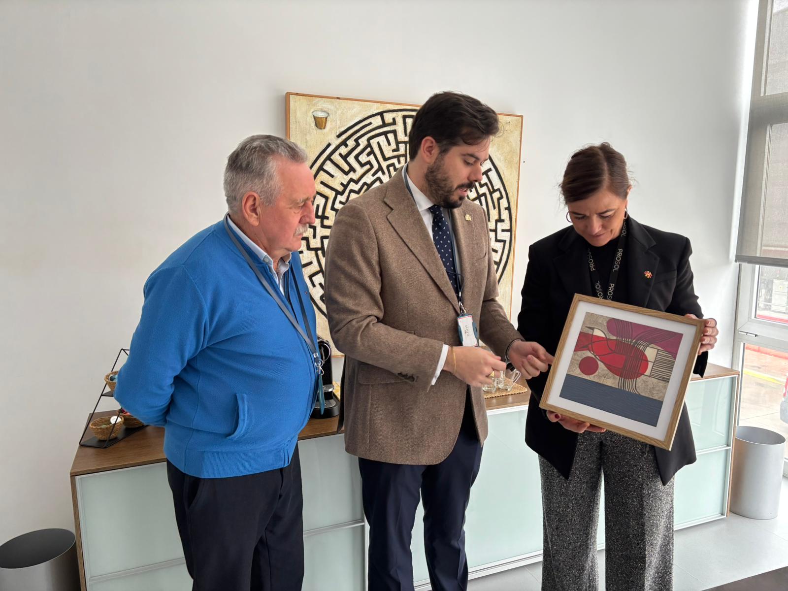 Jose Mª López Acero, Eduardo Santiago y Rocío Hervella en Prosol