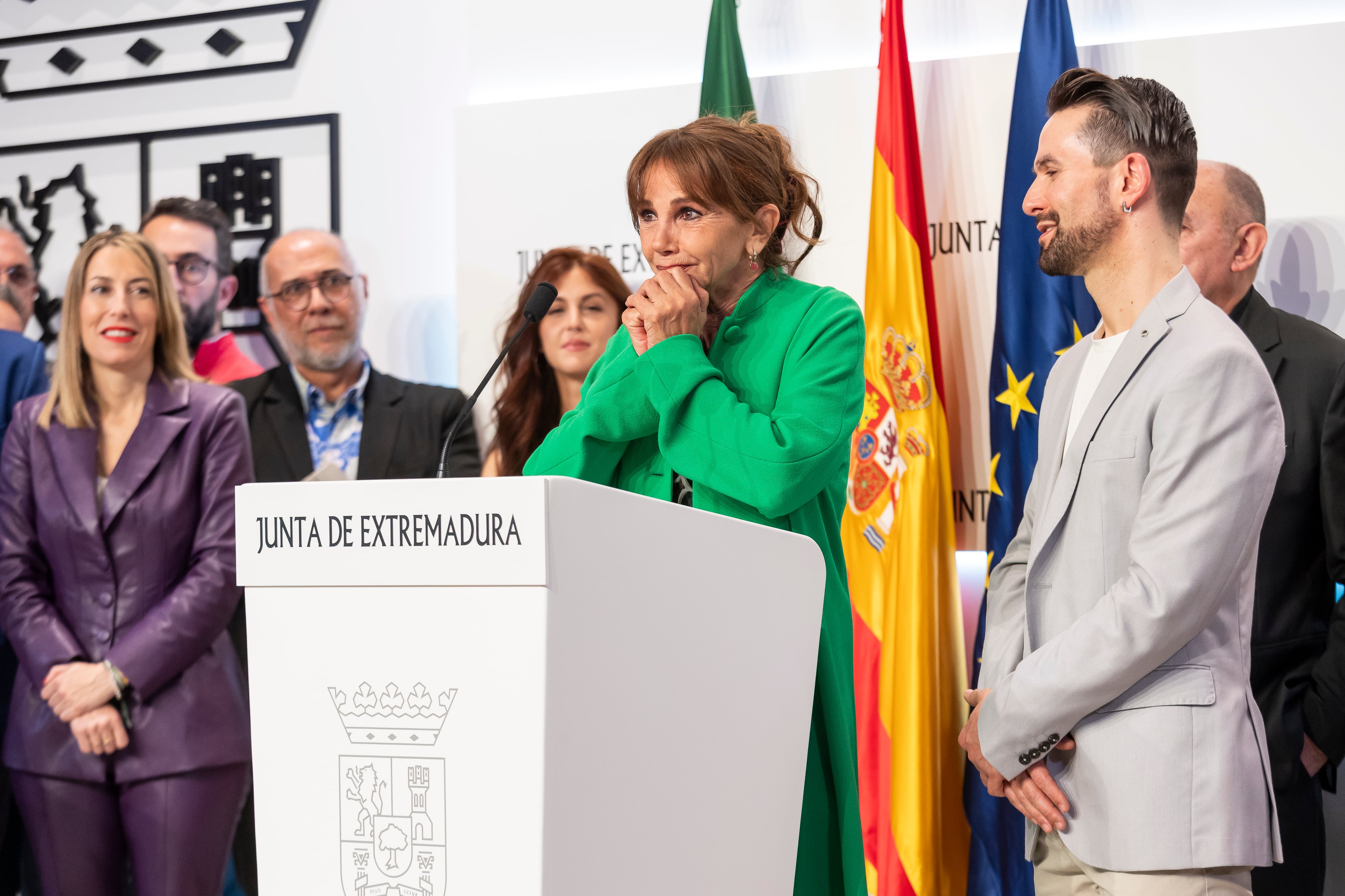 Victoria Abril durante la presentación de la 70ª edición del Festival Internacional de Teatro Clásico de Mérida