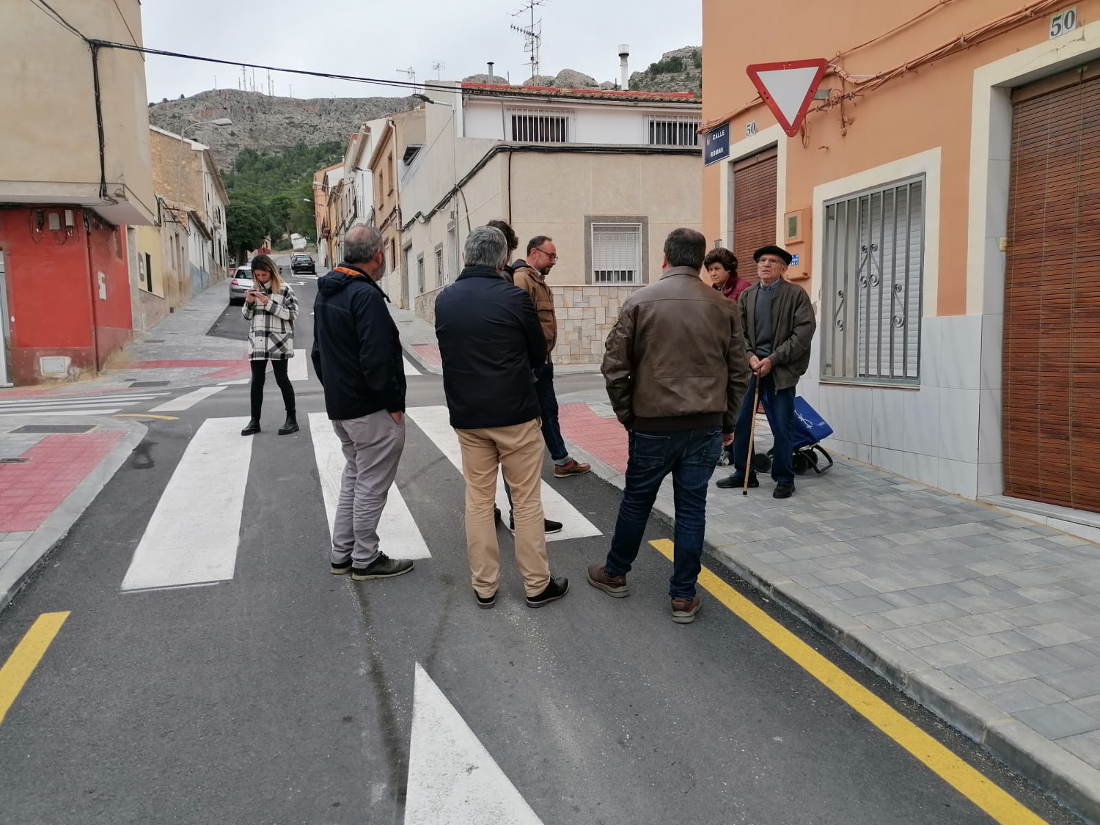 Obras en la calle Román