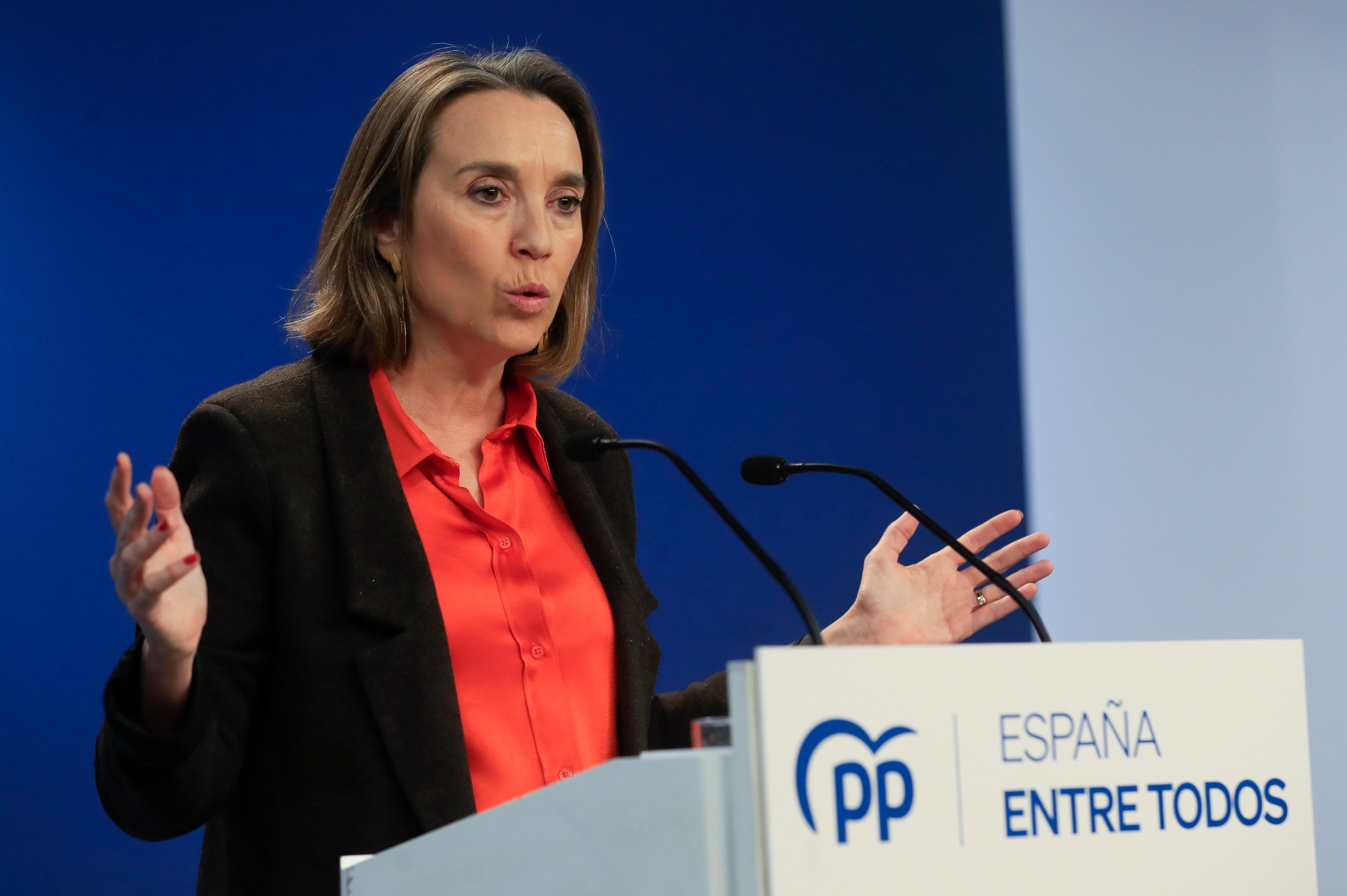 La secretaria general del PP, Cuca Gamarra.