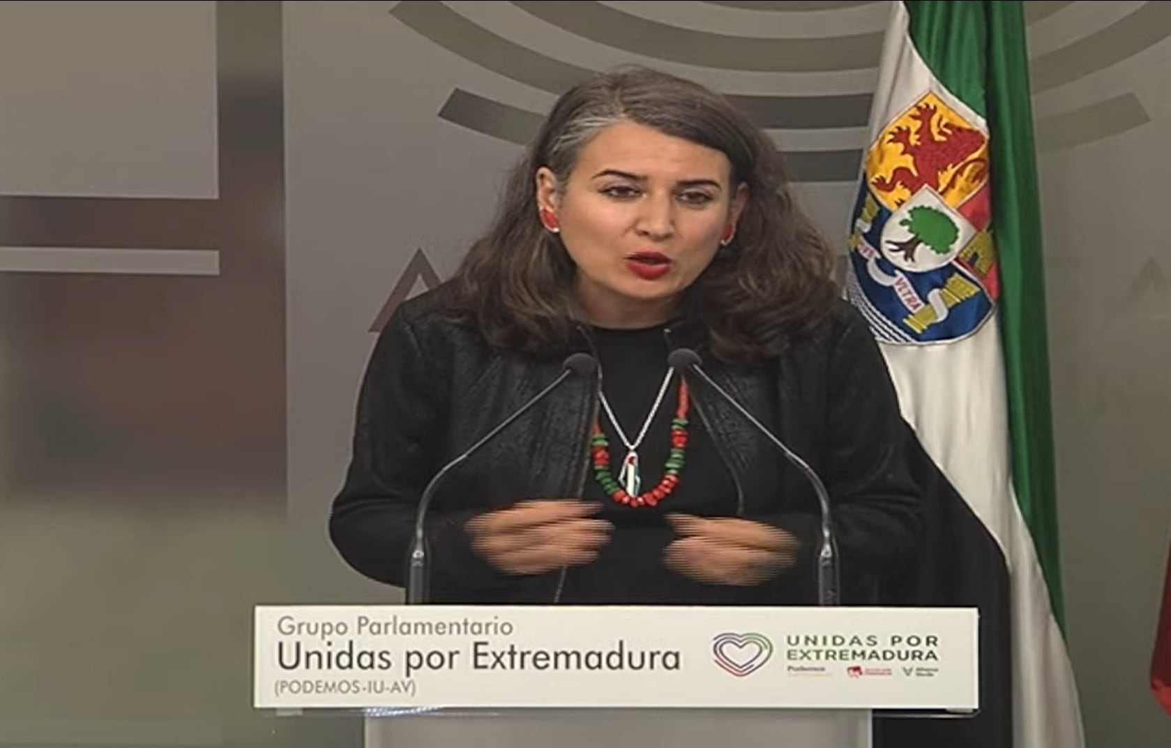 La portavoz de Unidas por Extremadura, Irene de Miguel valora el segundo discurso de investidura de María Guardiola