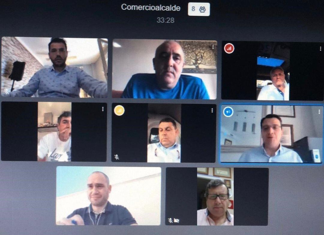 Reunión telématica con los comerciantes y el alcalde