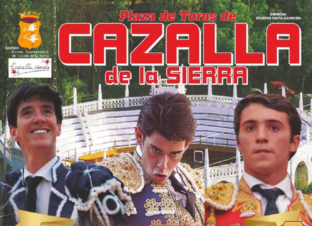 Cartel del festejo de este sábado en la localidad de Cazalla de la Sierra