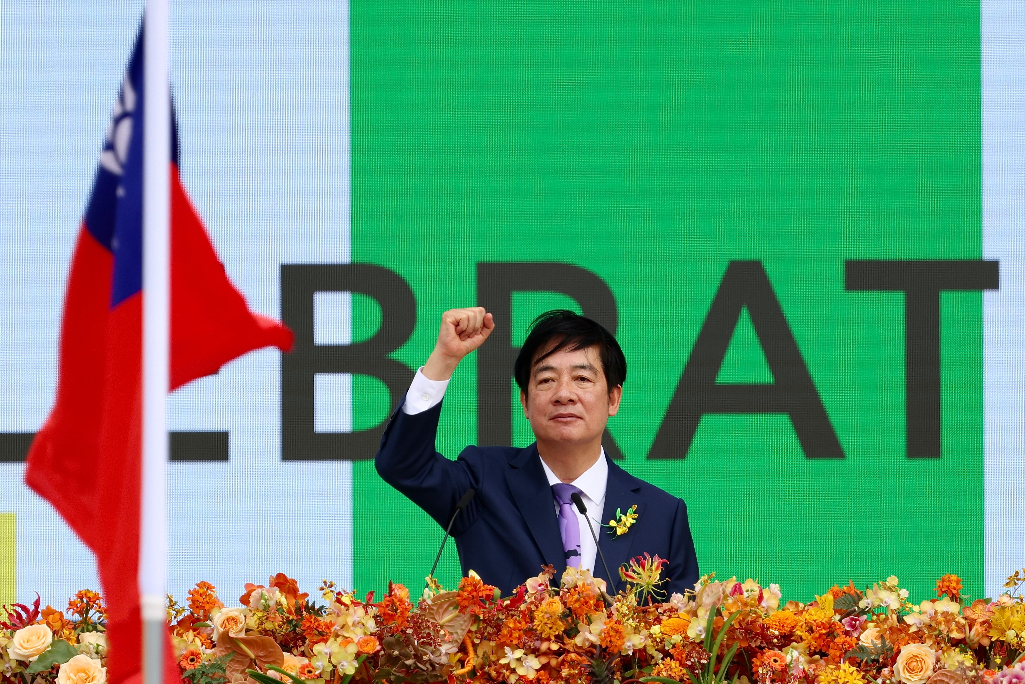 El presidente de Taiwán William Lai (Lai Ching-te), durante el acto de toma de posesión el pasado 20 de mayo