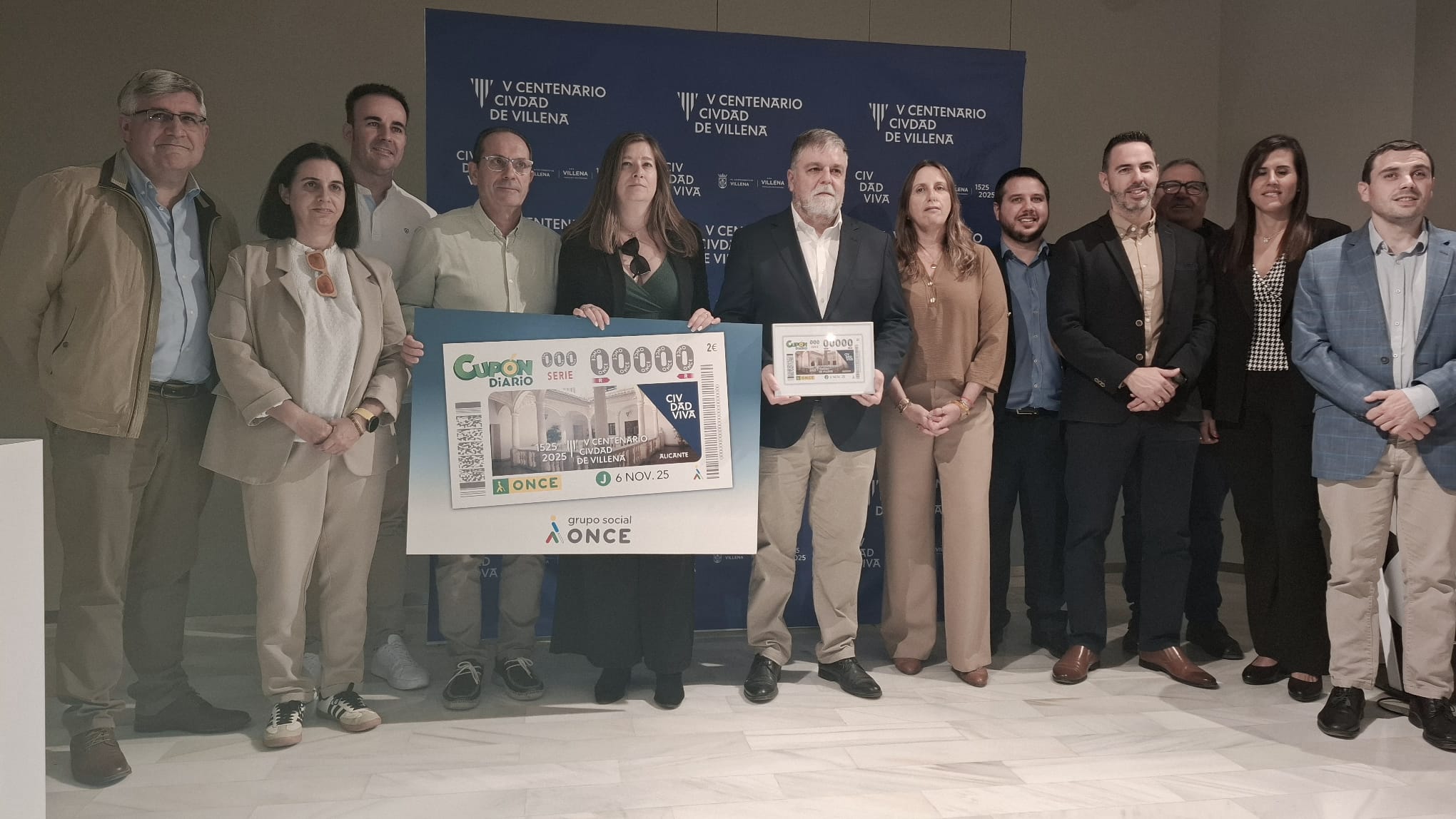 Presentación del cupón de la ONCE del 6 de noviembre