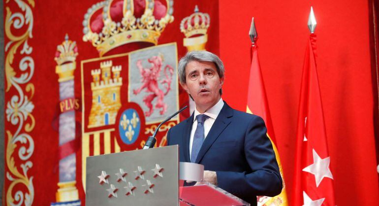 Ángel Garrido durante el acto de toma de Posesión como presidente de la Comunidad de Madrid, que tiene lugar hoy en la Real Casa de Correos. 