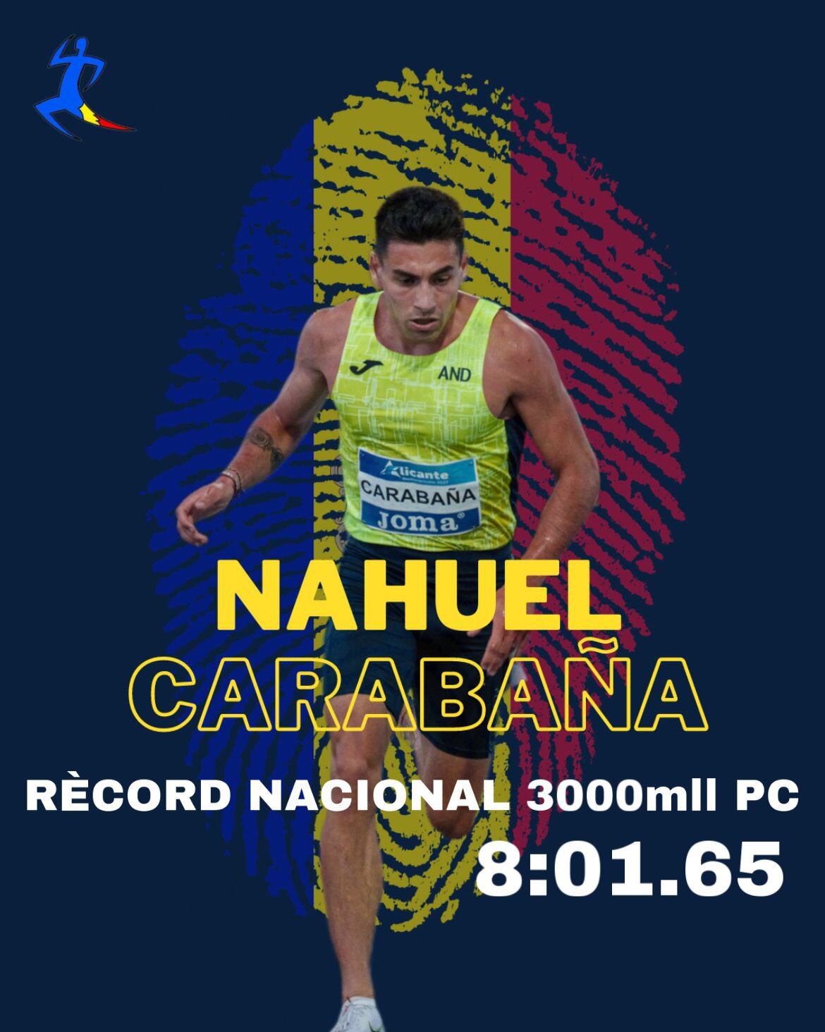 Imatge de la FAA del rècord de Carabaña en pista coberta aquest passat cap de setmana.