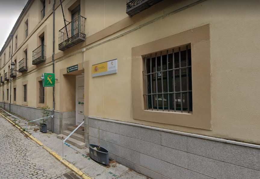 Fachada del cuartel de la Guardia Civil en el Real Sitio de San Ildefonso