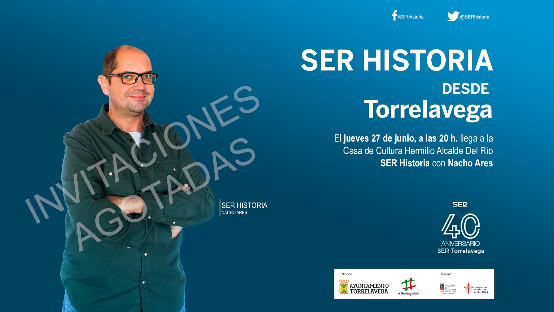 SER Historia agota las invitaciones para la grabación del programa este jueves 27 de junio en Torrelavega.