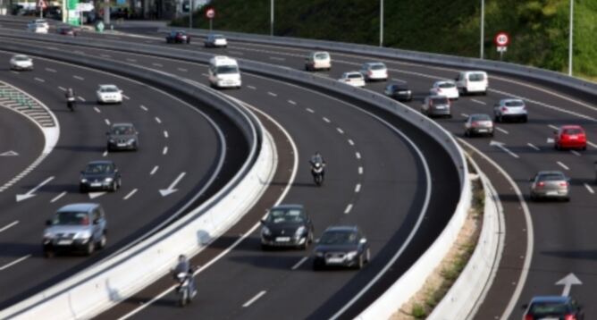 El carril bus-VAO a la C-58 en una fotografia d'arxiu
